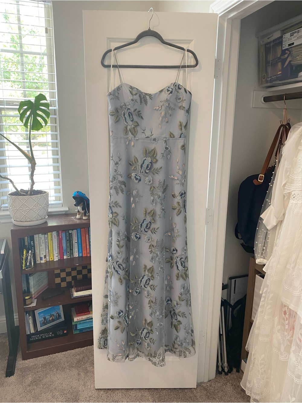 Jenny Yoo Drew Enchanted Floral Embroidery - Whisper Blue